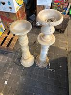 Twee marmeren zuilen, Huis en Inrichting, Woonaccessoires | Zuilen en Pilaren, Ophalen, Zo goed als nieuw
