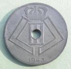 1943 25 centimes occupation allemande Léopold 3, Postzegels en Munten, Munten | België, Verzenden, Metaal, Losse munt