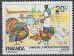 RWANDA - Jaar van de voedselproductie en veeteelt, Postzegels en Munten, Ophalen of Verzenden, Postfris