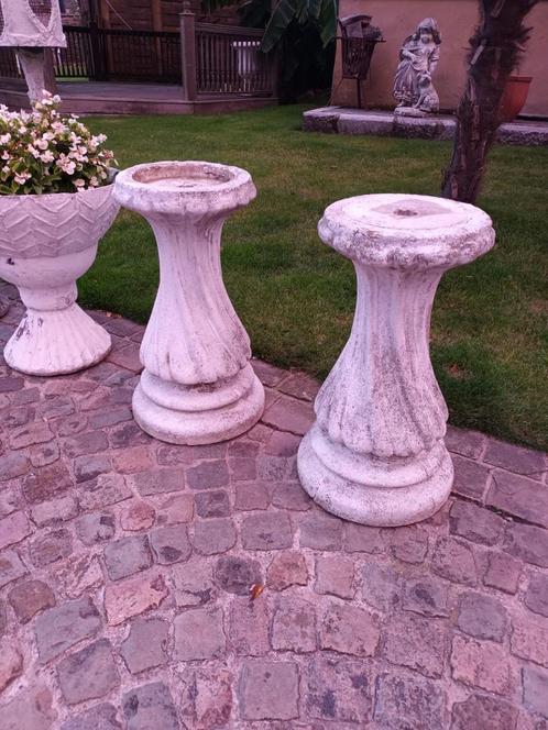 Koppel sokkels zuilen pilaren, Tuin en Terras, Tuinbeelden, Zo goed als nieuw, Beton, Ophalen