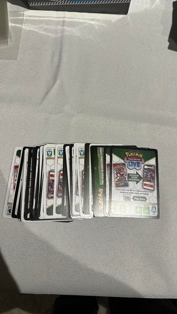 Pokemon oline tcg code cards 38 stuks witte en groene, Ophalen, Nieuw