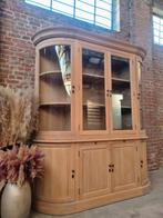Buffet/vitrine en chêne LIVRAISON GRATUITE, Avec tablette(s), 200 cm ou plus, Comme neuf, Landelijk