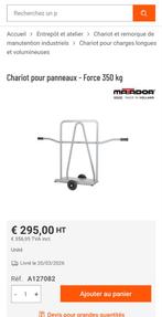 Chariot à Plateau Porte Panneaux MATADOR Charge 350kg -