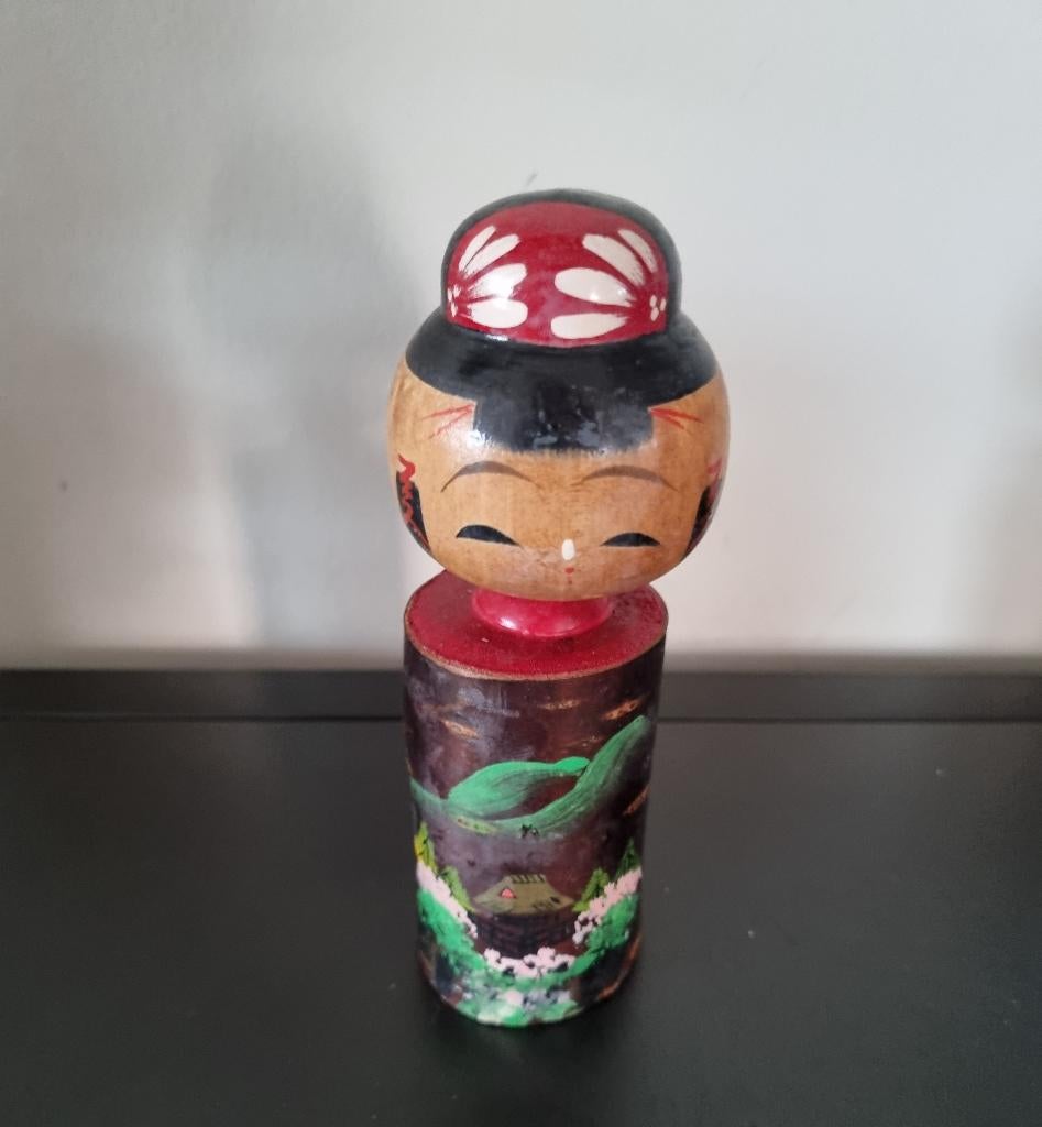Joli kokeshi en écorce d'arbre de Bandai Kōgen, Antiquités & Art, Art | Art non-occidental, Envoi