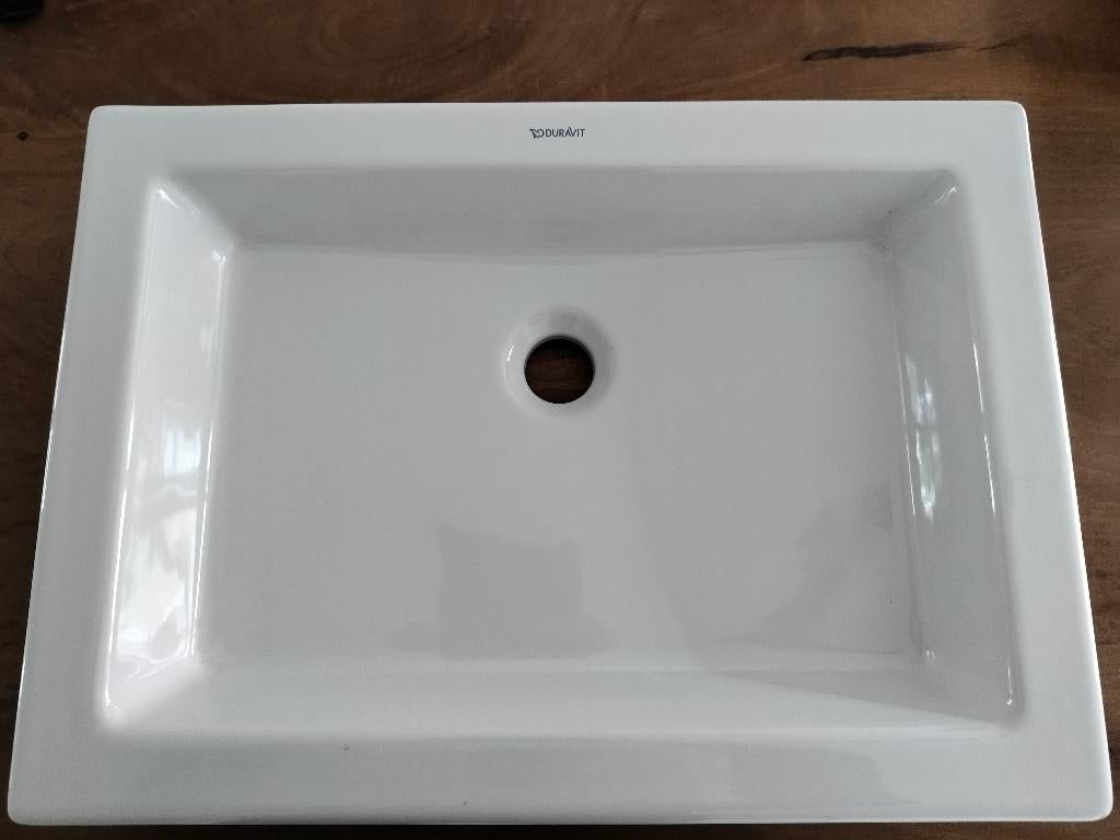 Wastafel Duravit met Hansgrohe wastafelmengkraan, Ophalen, Nieuw, Chroom, Kraan