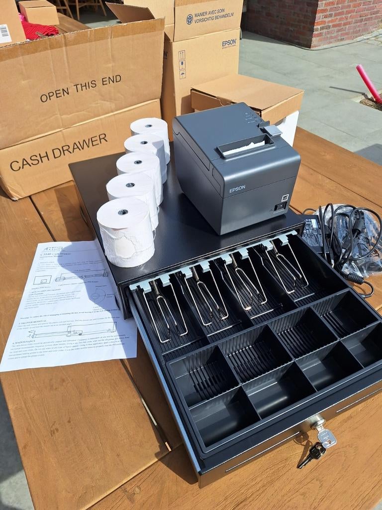 Kassa printer TM-T20 + geldlade, Ophalen