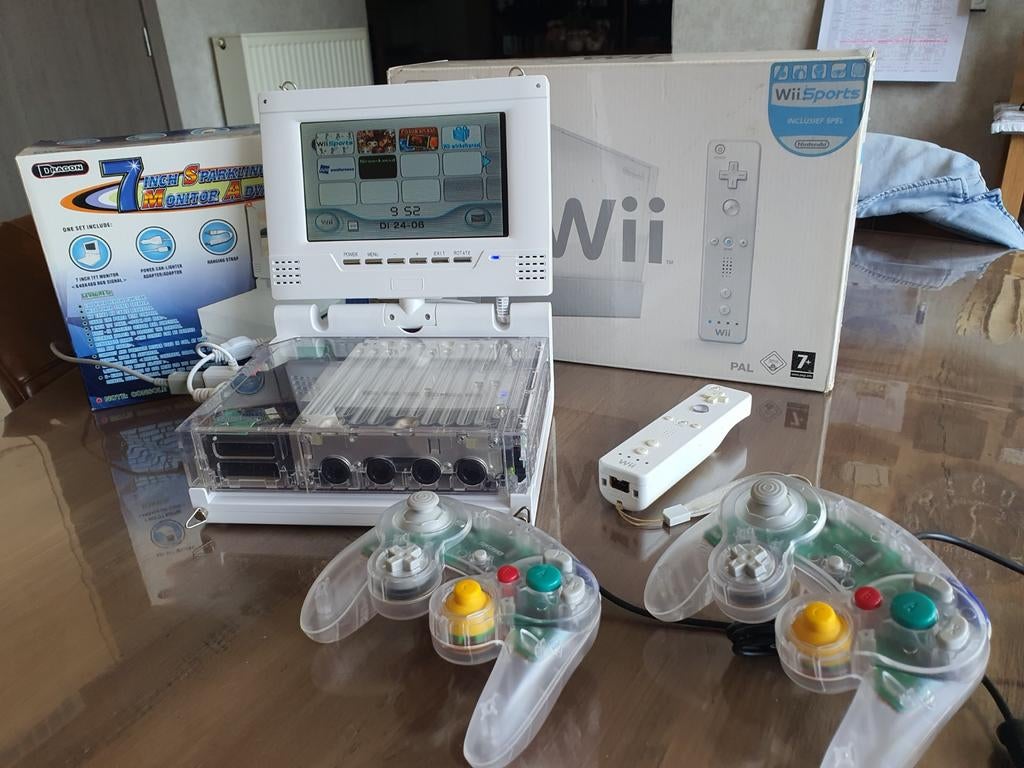 Nintendo wii + lcd upgrade + extra's, Ophalen