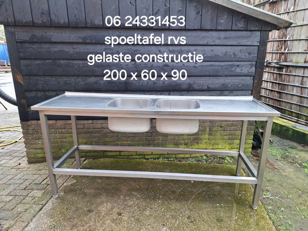 Zeer nette rvs spoeltafel dubbelbaks met luxe nieuwe kraan, Maison & Meubles, Cuisine | Éléments de cuisine, Moins de 100 cm, 150 à 200 cm