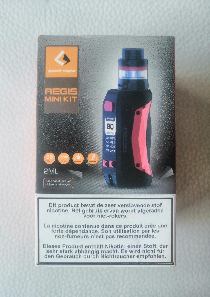Vape Aegis Mini Kit 2 ml + tube en verre supplémentaire 8 ml, Enlèvement ou Envoi, Utilisé