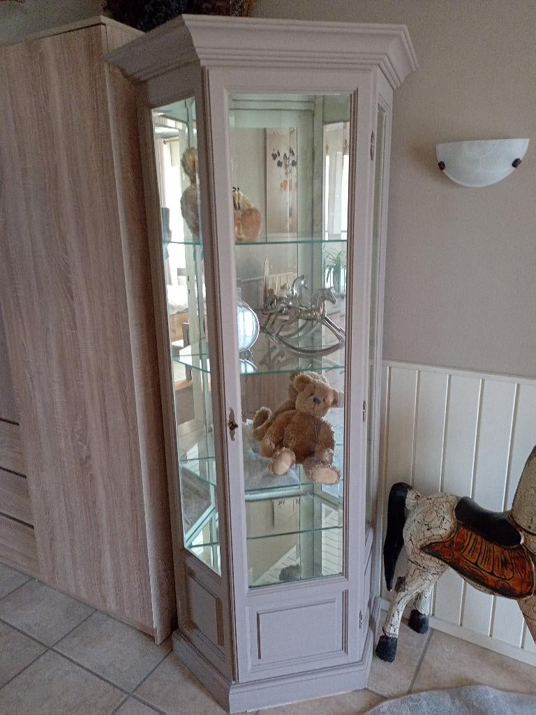 Vitrinekast eiken, Maison & Meubles, Armoires | Vitrines, Utilisé, Chêne, Enlèvement