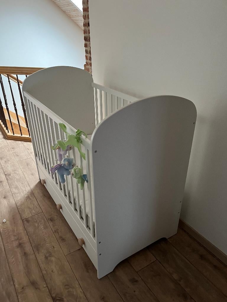babybed gonatt wit, Ophalen, Gebruikt, Lattenbodem, Minder dan 140 cm