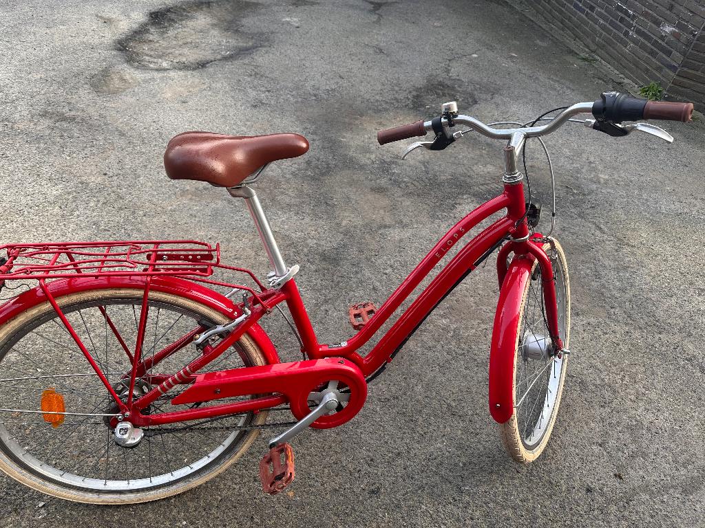 Meisjesfiets decathlon Elops 24 inch rood, Fietsen en Brommers, Fietsen | Meisjes, Ophalen, Gebruikt, 24 inch, Elops ( Decathlon )