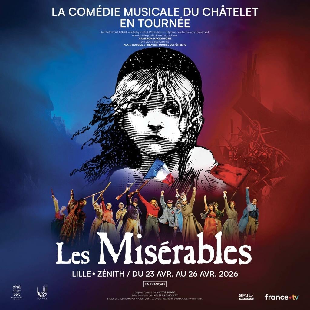 Les Misérables - Zénith de Lille - 24/04/2026 - Bloc T5, Tickets en Kaartjes, Concerten | Nederlandstalig, Eén persoon, April