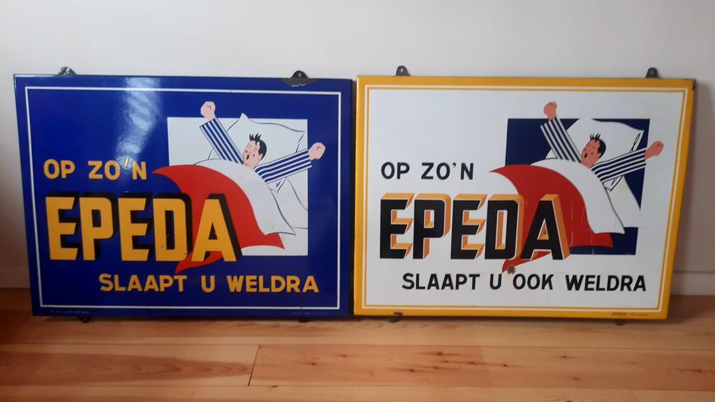 2 Emailleborden van Epeda ( de beide versies), Collections, Enlèvement, Utilisé