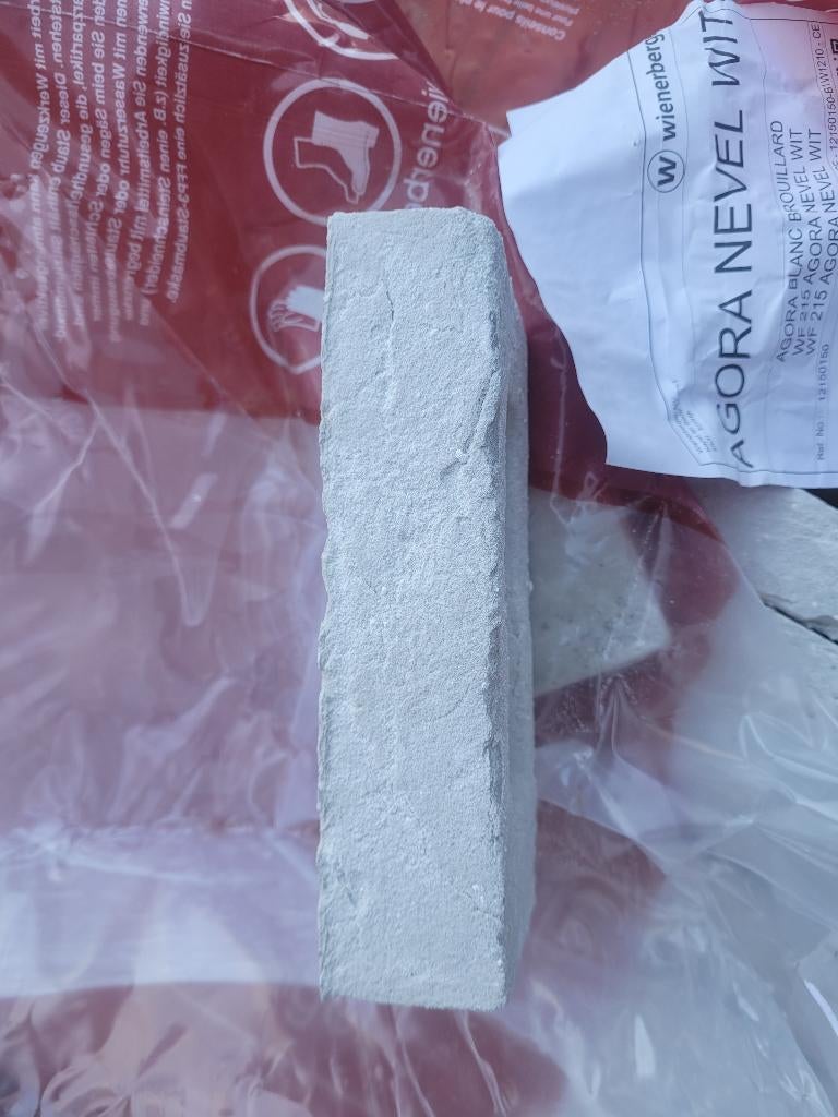 Gevelsteen Wienerberger Agora Nevel Wit, Doe-het-zelf en Bouw, Ophalen, Nieuw, Bakstenen