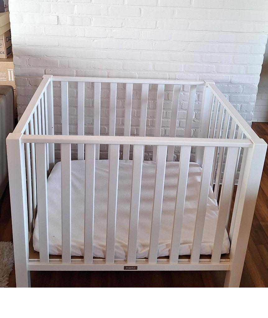 Wit park Bopita met aerosleep, Kinderen en Baby's, Ophalen, Gebruikt, Vierkant, In hoogte verstelbaar