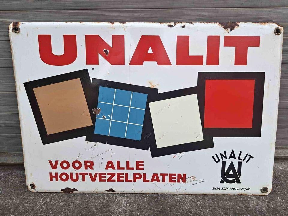 Plaque emaille unalit, Antiquités & Art, Enlèvement ou Envoi