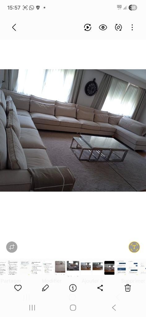 Salon, Maison & Meubles, Canapés | Coins salons complets, Enlèvement, Comme neuf