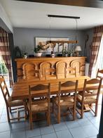 Eetkamer in volle eik, Huis en Inrichting, Complete eetkamers, Ophalen, Zo goed als nieuw, Volle eik, 8 stoelen of meer
