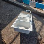 Evier cuisine composite blanc, Maison & Meubles, 25 à 50 cm, Moins de 100 cm, Enlèvement, Utilisé