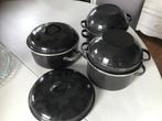 4 bols - pots noirs, Maison & Meubles, Cuisine | Casseroles & Poêles, Enlèvement ou Envoi