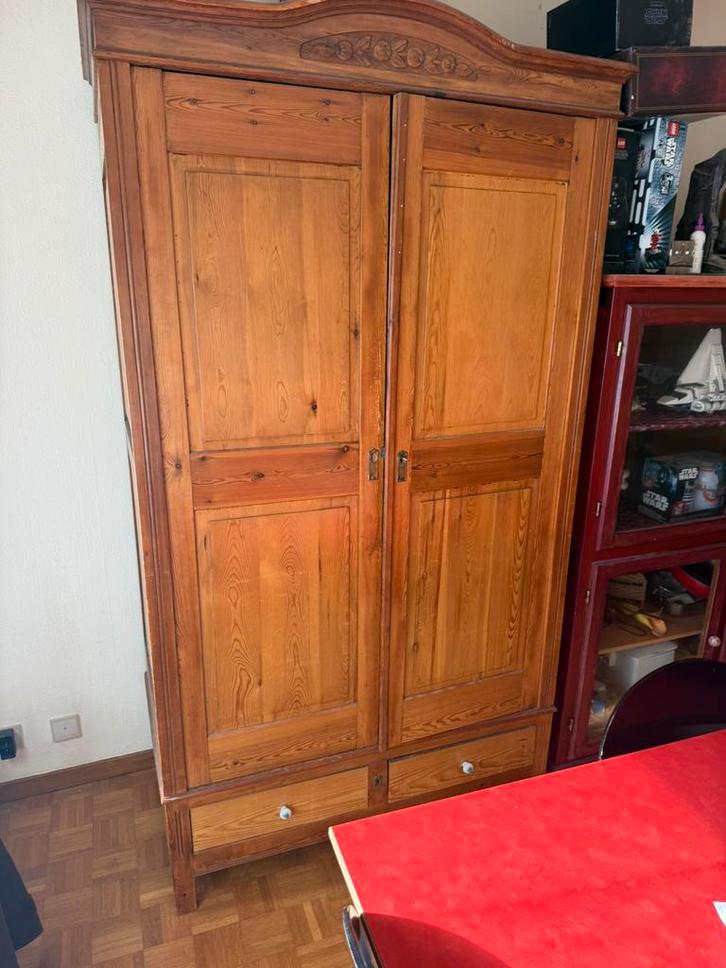 Armoire ancienne pin massif — style campagne, Antiek en Kunst, Antiek | Meubels | Kasten, Ophalen