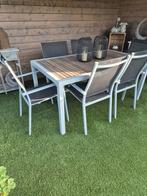 tuintafel met 6 stoelen, Enlèvement, Bois