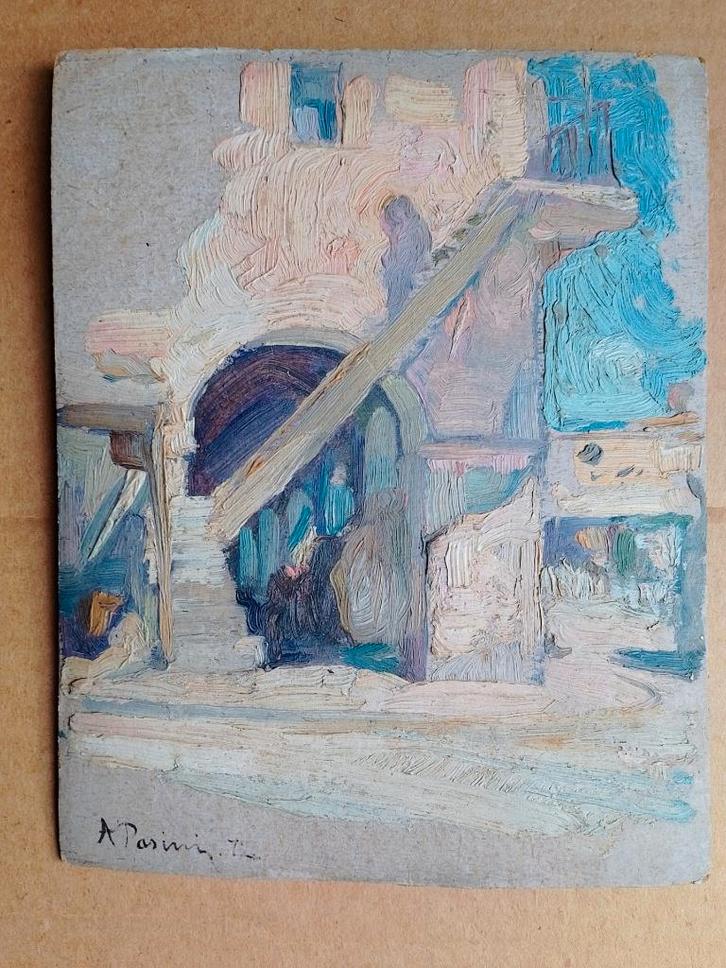 Alberto Pascini  1826 - 1899  Orientalistisch Tafereel, Antiquités & Art, Art | Peinture | Classique, Envoi