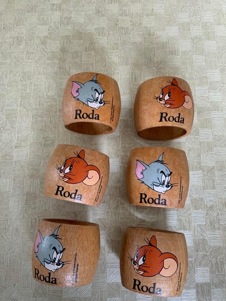 Tom en Jerry, servietringen, Verzamelen, Ophalen, Looney Tunes, Zo goed als nieuw, Gebruiksvoorwerp