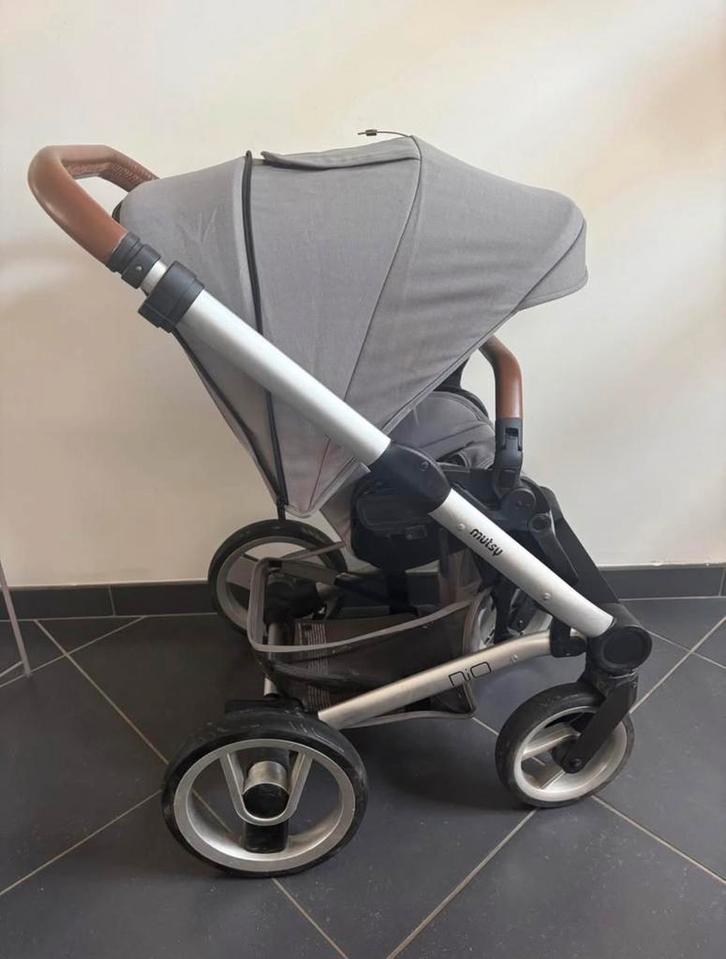 Buggy (wandelwagen + draagmand), Kinderen en Baby's, Kinderwagens en Combinaties, Gebruikt, Kinderwagen, Mutsy, Met reiswieg, Verstelbare duwstang