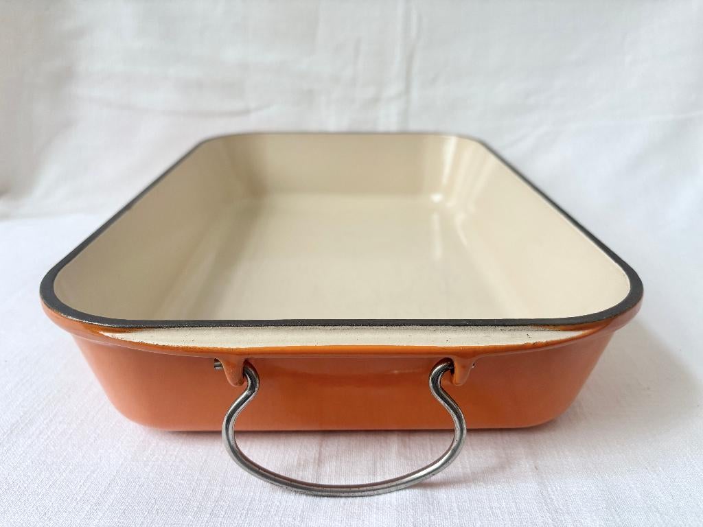 Le Creuset - Plat à four en fonte émaillée, Maison & Meubles, Envoi, Comme neuf, Fonte, Autres types