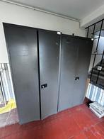 Armoires métalliques noires à deux portes en bon état, Enlèvement ou Envoi, Comme neuf