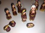 Vintage handbeschilderde kerststal figuren Mexico, Ophalen