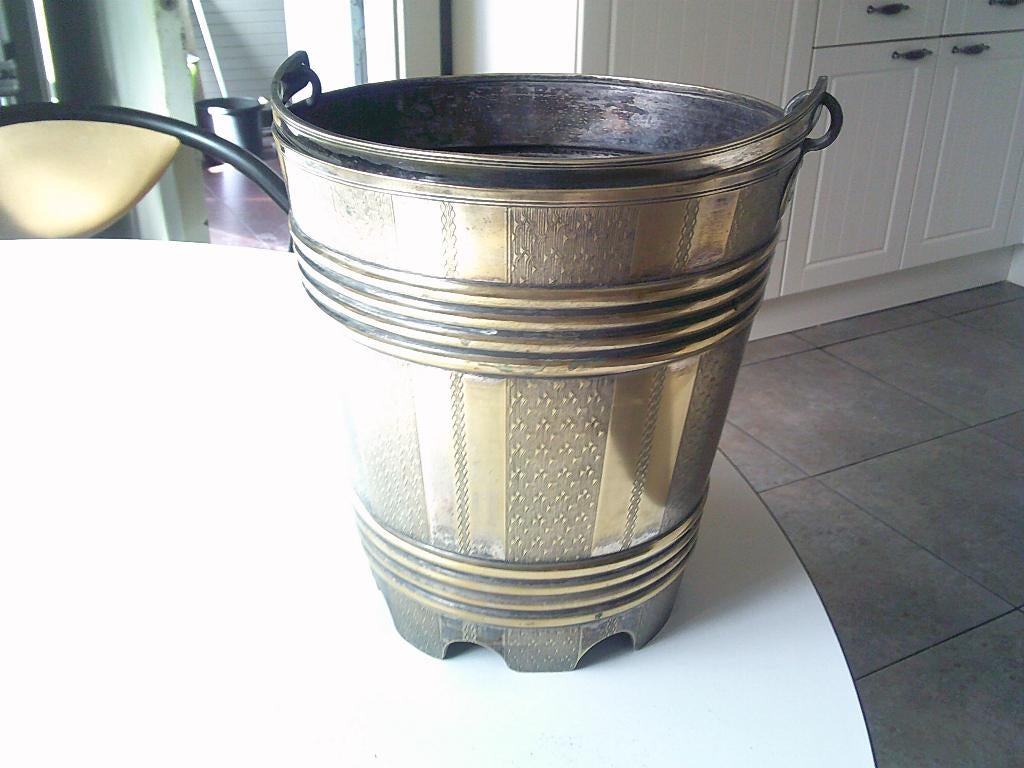 art  deco verzilverde ijsemmer, Ophalen, Zilver