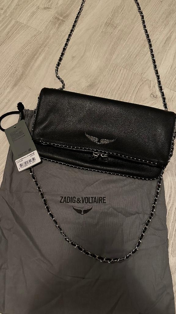 Zadig & voltaire rock schoudertas/clutch, Envoi, Neuf, Noir, Sac à bandoulière