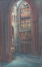 Adolf Willems (1866-1953): Kerkinterieur (O/D, 64 x 94 cm), Enlèvement ou Envoi
