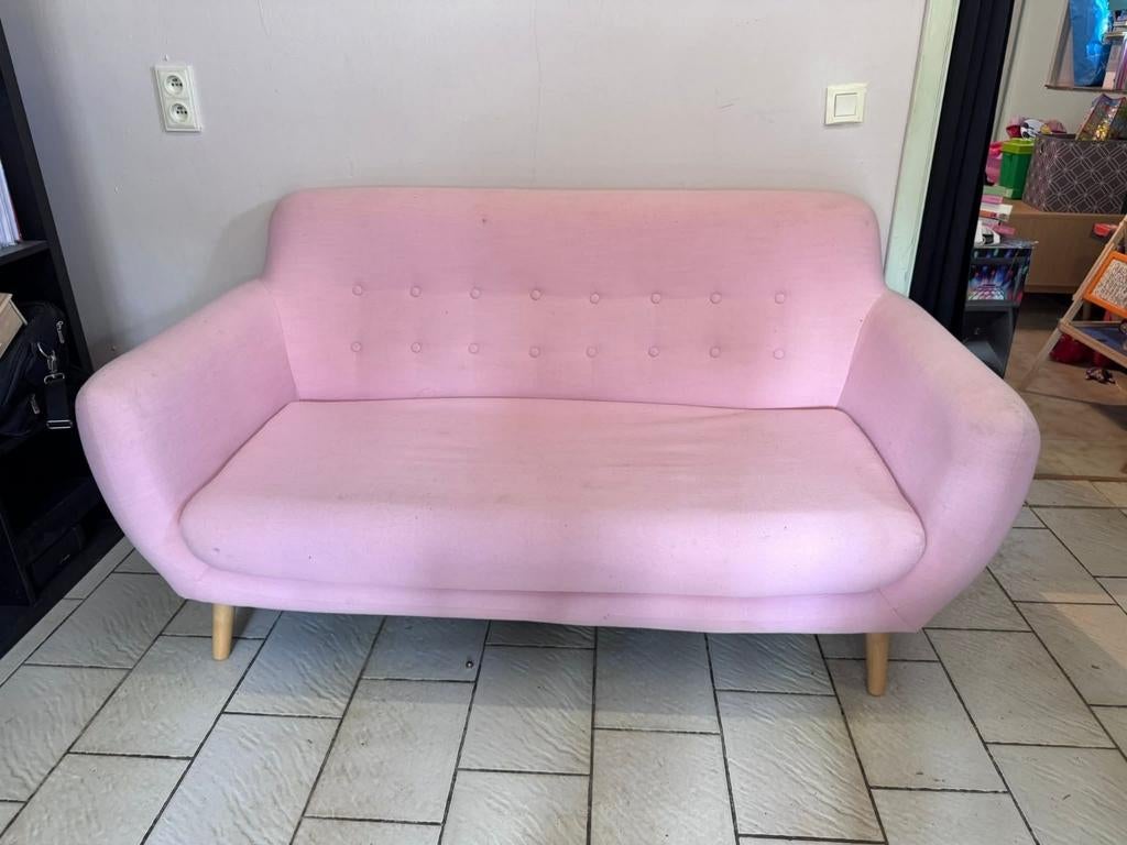 Canapé rose, Ophalen, Gebruikt, 150 tot 200 cm, Tweepersoons