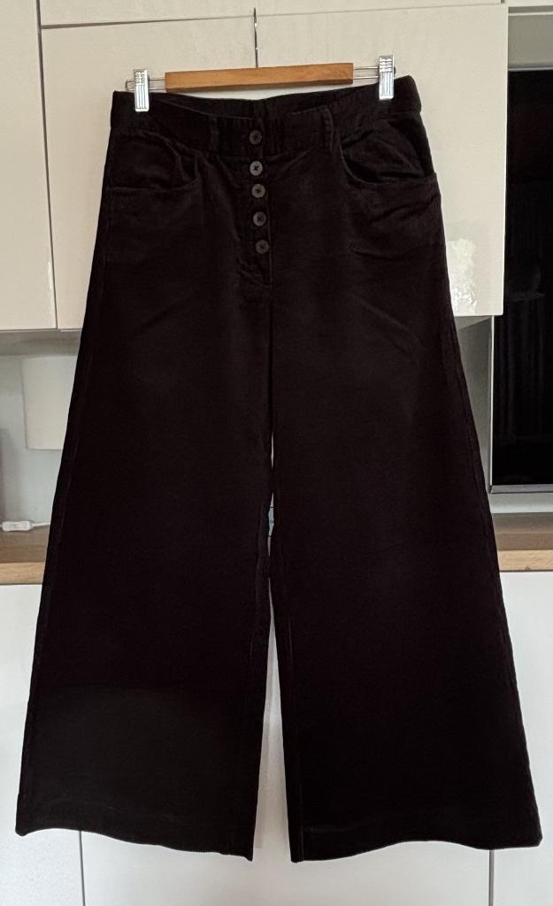 Broek in velours 'Massimo Dutti' (maat: 40), Kleding | Dames, Broeken en Pantalons, Zo goed als nieuw, Maat 38/40 (M), Zwart, Lang