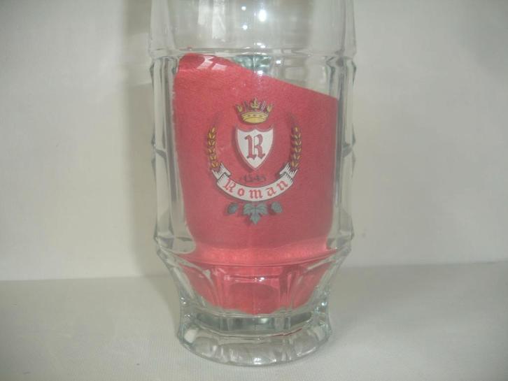 Een bierpot van Roman, 0,5l in glas, Verzamelen, Biermerken, Zo goed als nieuw, Pul(len), Overige merken, Ophalen of Verzenden