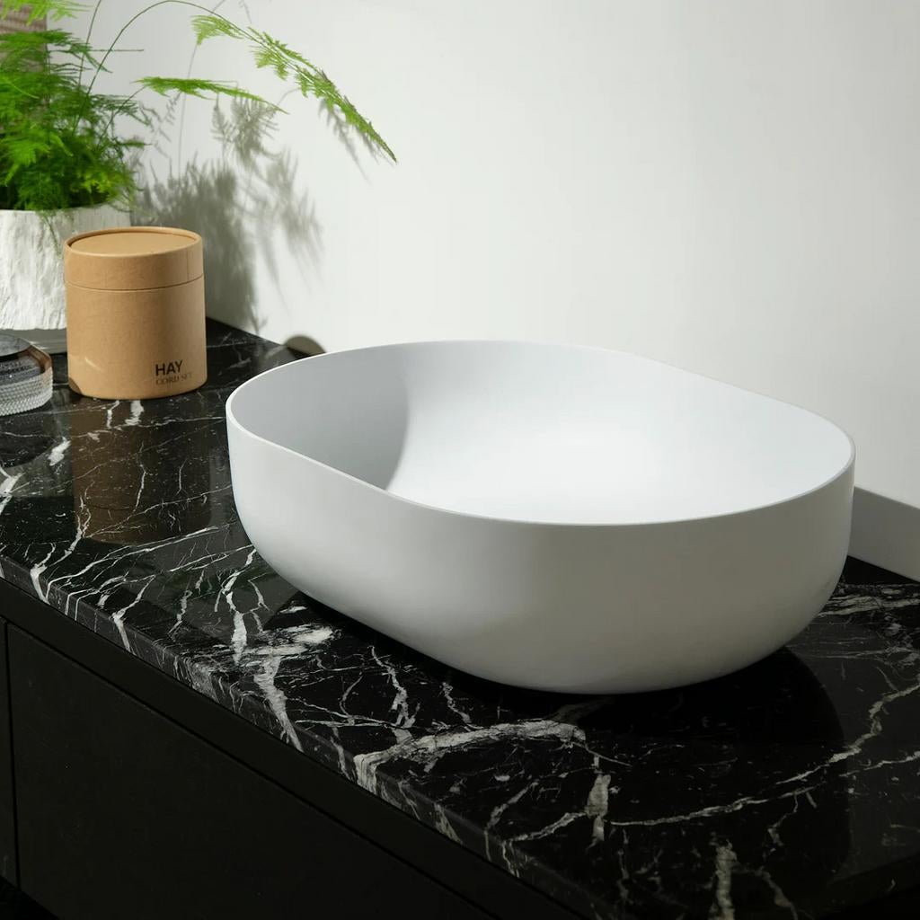 Prachtige elegante ovale waskom nieuw!, Huis en Inrichting, Badkamer | Badkamermeubels, Nieuw, Wasbak of Wastafel, Minder dan 100 cm