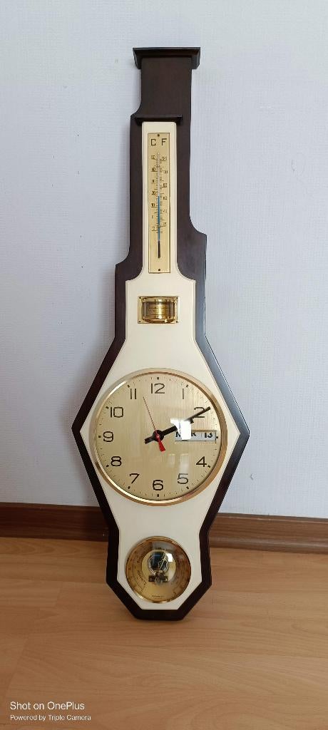 Vintage Banjo-weerstation klok/thermometer/barometer, Ophalen