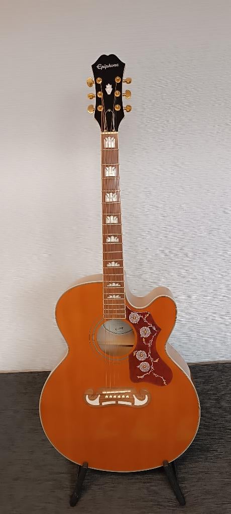 Super Jumbo électro-acoustique Epiphone, Ophalen, Zo goed als nieuw, Met koffer