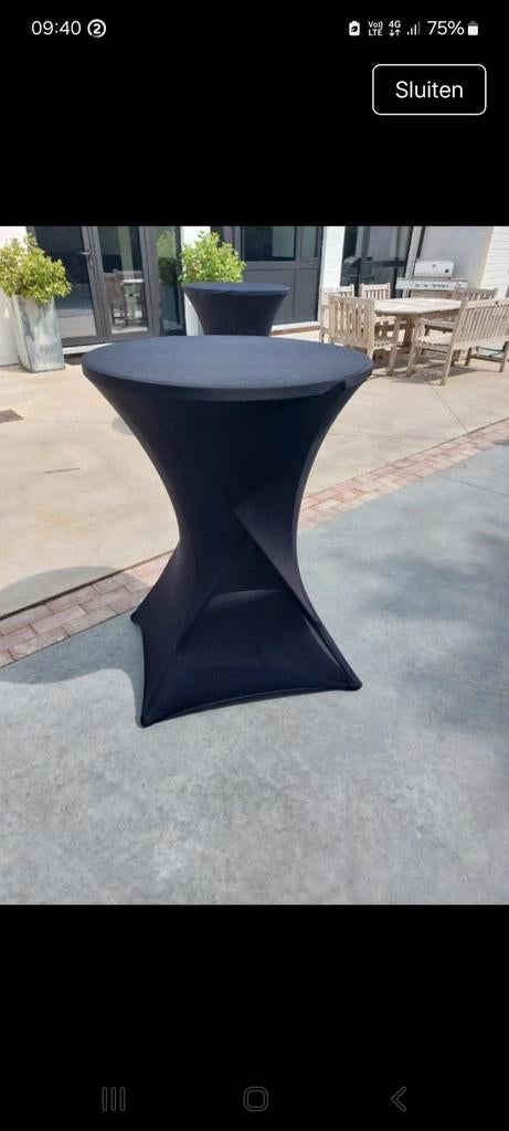 Statafels stretch hoes zwart  80cm, Ophalen of Verzenden, Nieuw