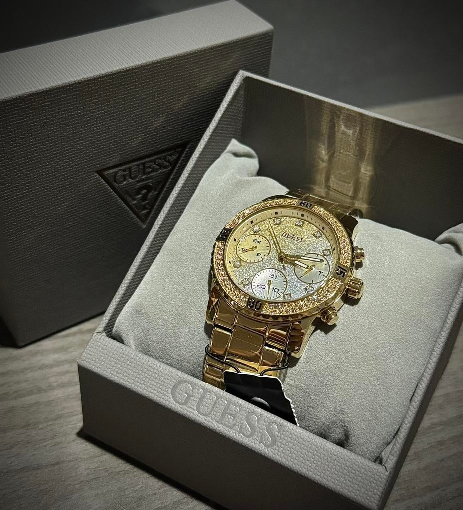 Guess horloge (niet gebruikt), Bijoux, Sacs & Beauté, Montres | Femmes, Guess, Acier, Enlèvement, Avec strass