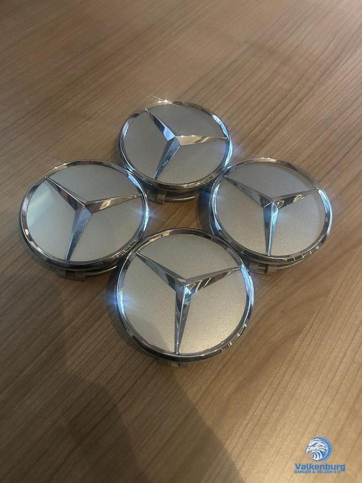 ORIGINELE Mercedes Benz naafkap naafdop set chroom, Auto diversen, Wieldoppen, Gebruikt, Ophalen of Verzenden
