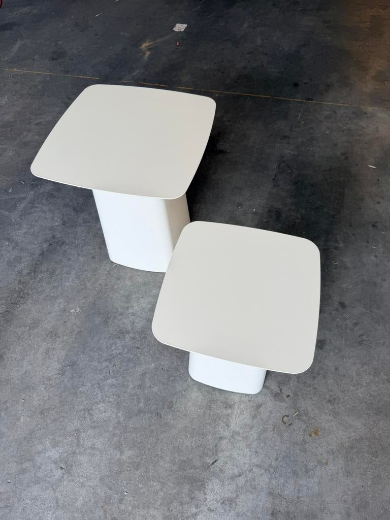 Vitra set bijzettafels, Huis en Inrichting, Ophalen, Minder dan 45 cm, Gebruikt, Metaal of Aluminium