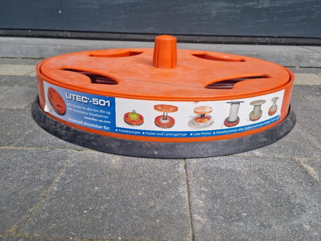 Enrouleur / dévidoir de câble Litec 501 – jusqu’à 380 kg, Bricolage & Construction, Enlèvement, Comme neuf, Câble ou Fil électrique