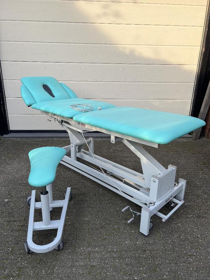Professionele Gymna onderzoekstafel  + kruk, Sport en Fitness, Massageproducten, Gebruikt, Massagetafel, Ophalen