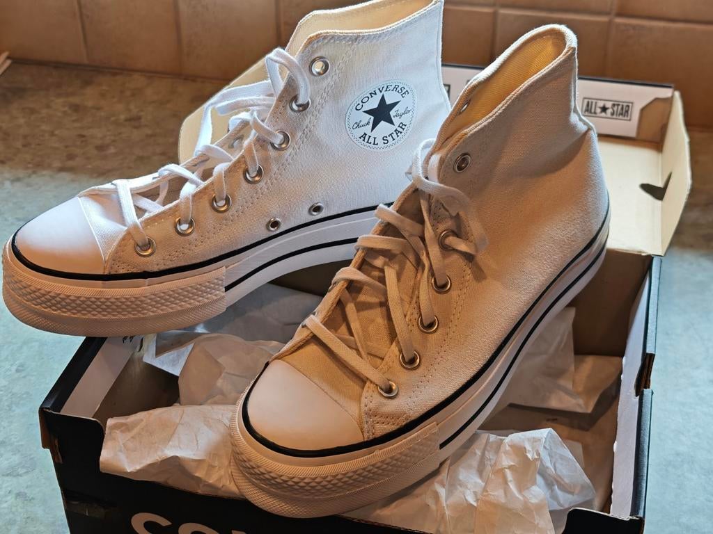 Converse All stars CT maat 39,5, Kleding | Dames, Schoenen, Zo goed als nieuw, Sneakers, Wit, Ophalen