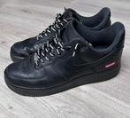 Nike Air Force 1 Low Supreme "Black maat 44, Enlèvement, Porté, Baskets, Noir